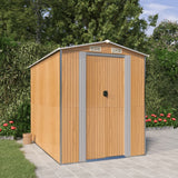 VidaXL Gartenhaus 192x274x223 cm verzinkter Stahl hellbraun