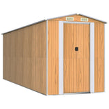 VidaXL Gartenhaus 192x523x223 cm verzinkter Stahl hellbraun