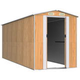 VidaXL Gartenhaus 192x523x223 cm verzinkter Stahl hellbraun