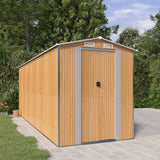 VidaXL Gartenhaus 192x523x223 cm verzinkter Stahl hellbraun