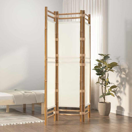 Vidaxl kamerscherm 3-panelen inklapbaar 120 cm bamboe en canvas
