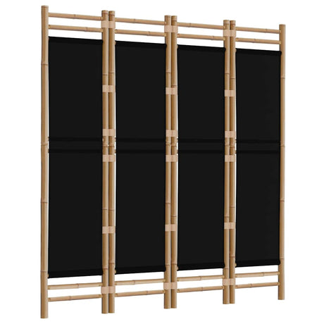 Vidaxl kamerscherm 4-panelen inklapbaar 160 cm bamboe en canvas