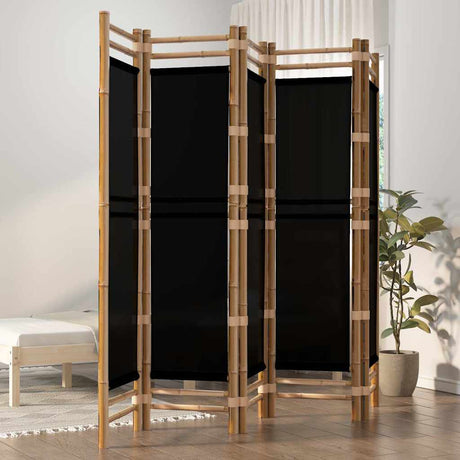 Vidaxl kamerscherm 5-panelen inklapbaar 200 cm bamboe en canvas
