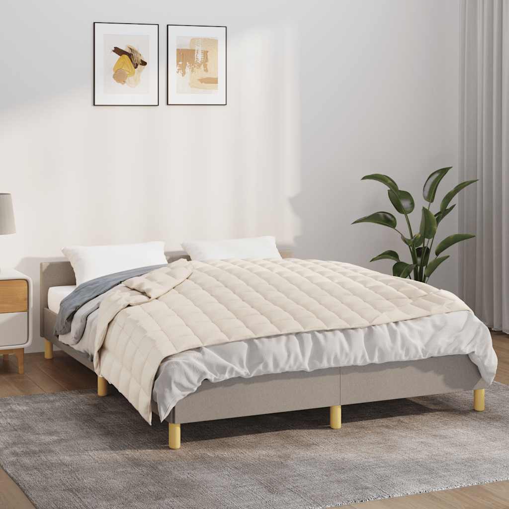Vidaxx Gewichtsdecke 150x200 cm 7 kg Stoff hellcreme