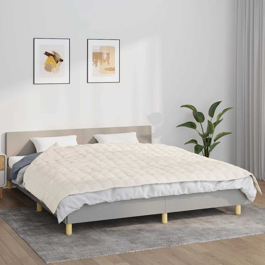 Vidaxx Gewichtsdecke 155x220 cm 7 kg Stoff hellcreme