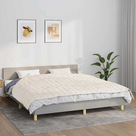 Vidaxx Gewichtsdecke 155x220 cm 7 kg Stoff hellcreme