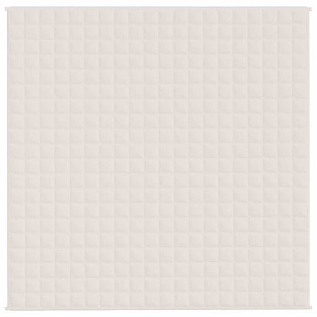 Vidaxx Gewichtsdecke 200x200 cm 13 kg Stoff hellcremefarben