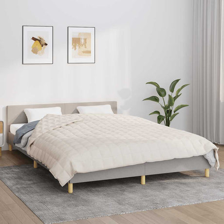 Vidaxx Gewichtsdecke 200x200 cm 13 kg Stoff hellcremefarben