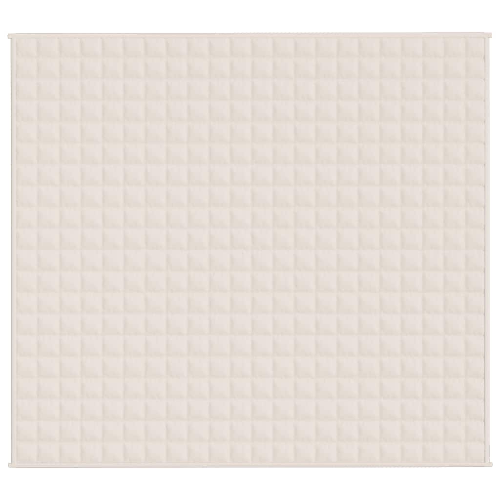 Vidaxx Gewichtsdecke 200x225 cm 9 kg Stoff hellcreme