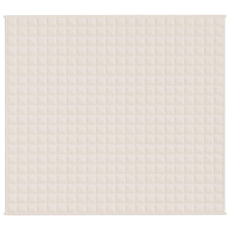 Vidaxx Gewichtsdecke 200x225 cm 9 kg Stoff hellcreme