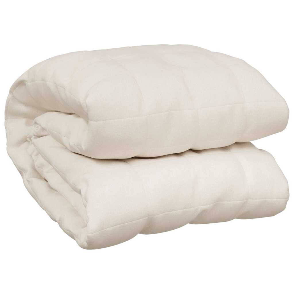 Vidaxx Gewichtsdecke 200x225 cm 13 kg Stoff hellcreme