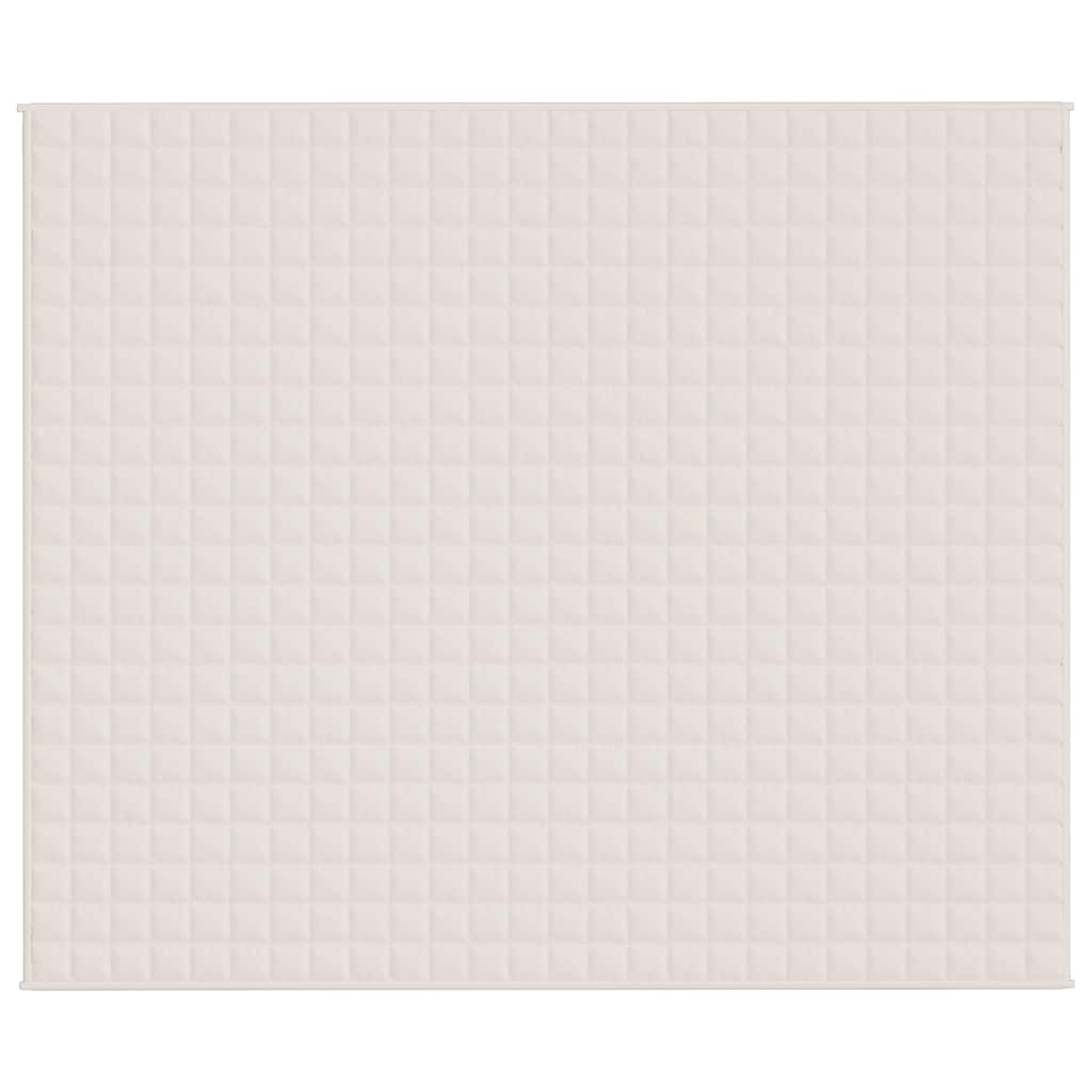 Vidaxx Gewichtsdecke 220x260 cm 11 kg Stoff hellcreme