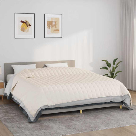 Vidaxx Gewichtsdecke 220x260 cm 11 kg Stoff hellcreme