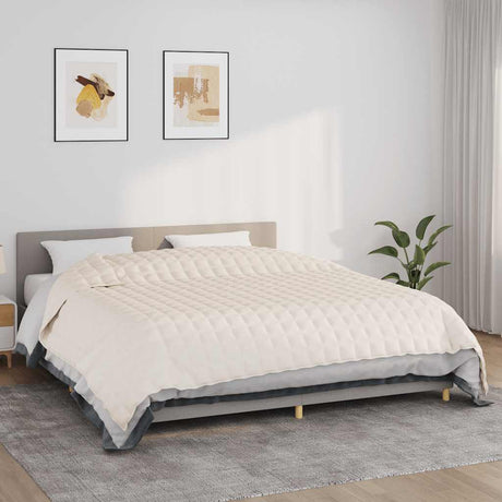 Vidaxx Gewichtsdecke 235x290 cm 15 kg Stoff hellcreme