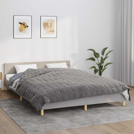 Vidaxx Gewichtsdecke 200x200 cm 9 kg Stoff grau