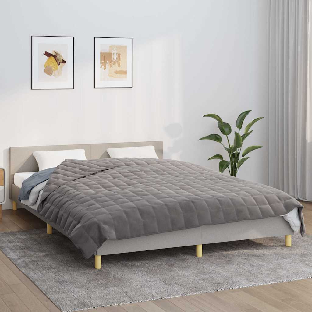 Vidaxx Gewichtsdecke 220x235 cm 15 kg Stoff grau