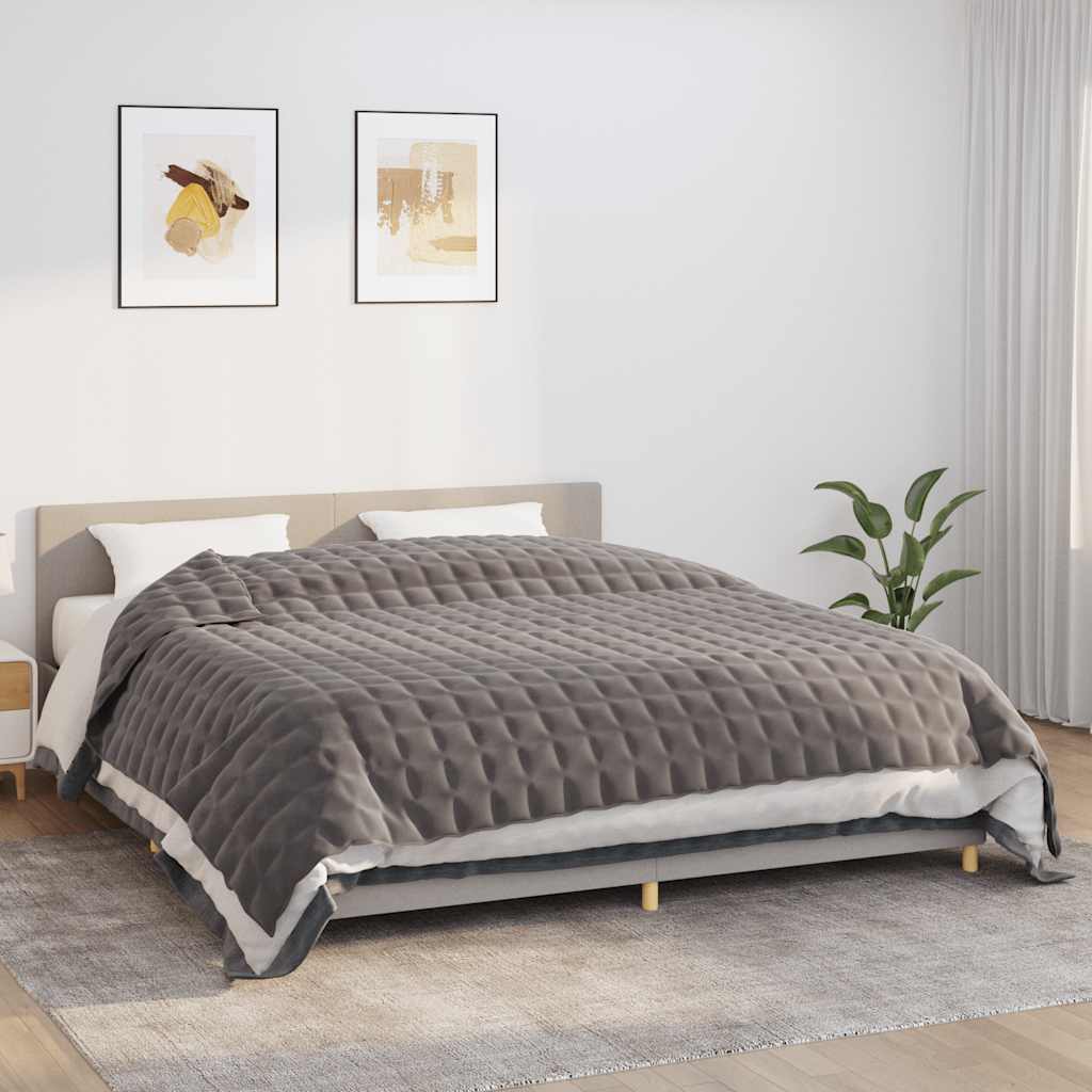 Vidaxx Gewichtsdecke 235x290 cm 15 kg Stoff grau