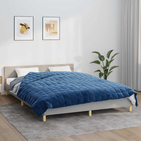 Vidaxx Gewichtsdecke 200x200 cm 9 kg Stoff blau