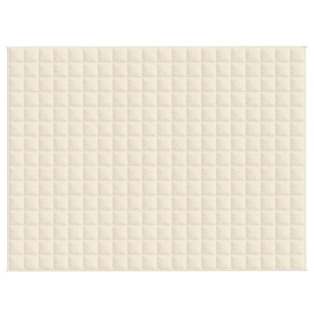 Vidaxx Gewichtsdecke 150x200 cm 7 kg Stoff hellcreme