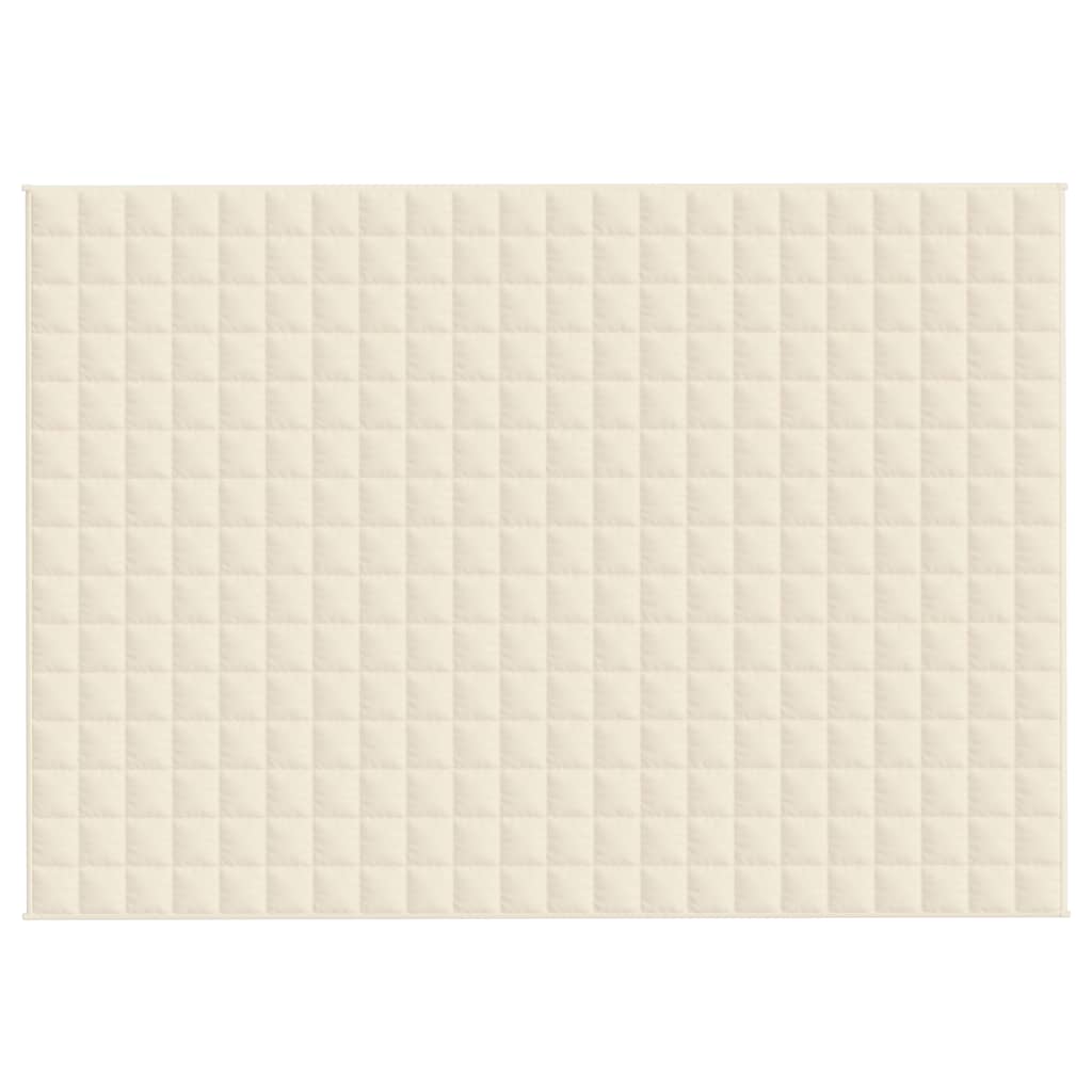 Vidaxx Gewichtsdecke 155x220 cm 7 kg Stoff hellcreme