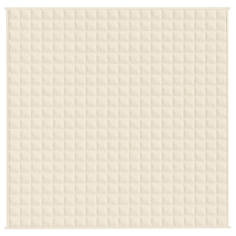 Vidaxx Gewichtsdecke 200x200 cm 13 kg Stoff hellcremefarben