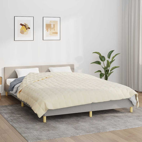 Vidaxx Gewichtsdecke 200x225 cm 9 kg Stoff hellcreme