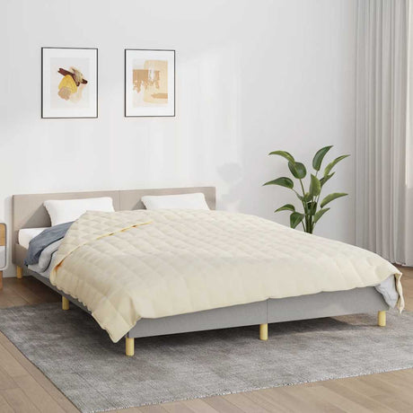Vidaxx Gewichtsdecke 200x225 cm 13 kg Stoff hellcreme
