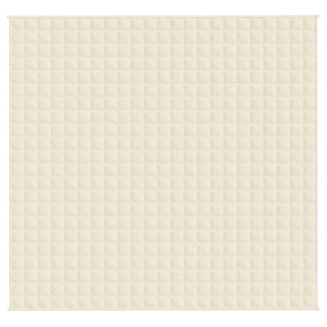 Vidaxx Gewichtsdecke 220x235 cm 15 kg Stoff hellcreme