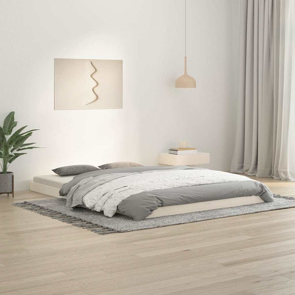 Vidaxl bedframe massief grenenhout wit 140x200 cm