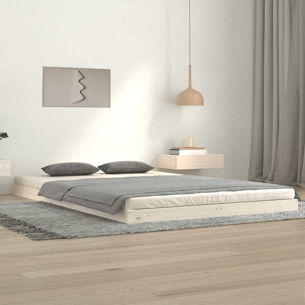 Vidaxl bedframe massief grenenhout wit 120x200 cm