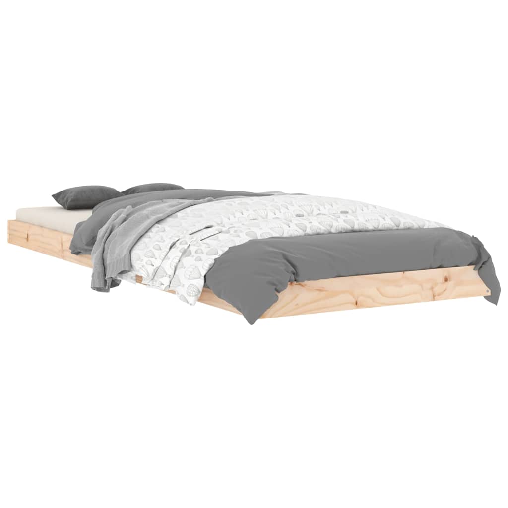 Vidaxl bedframe massief grenenhout 75x190 cm