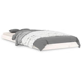 Vidaxl bedframe massief grenenhout wit 75x190 cm