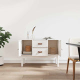Vidaxl dressoir 110x40x78 cm massief grenenhout wit