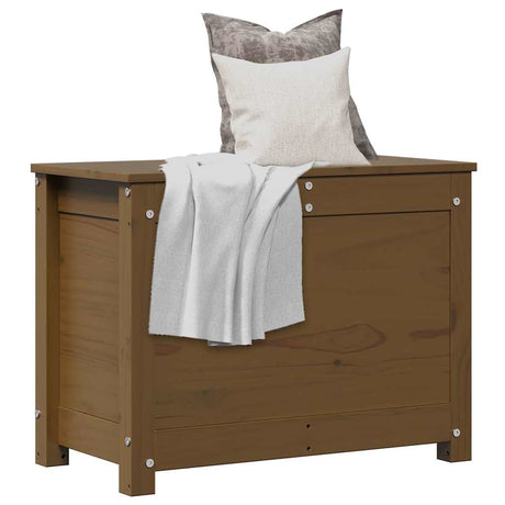Vidaxl opbergbox honingbruin 60x32x45,5 cm massief grenenhout