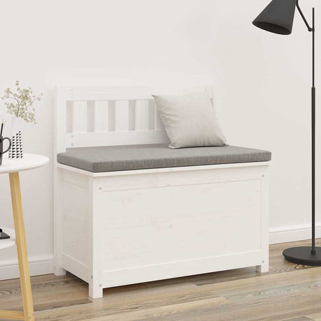 Vidaxl bankje 80x41x77 cm massief grenenhout wit