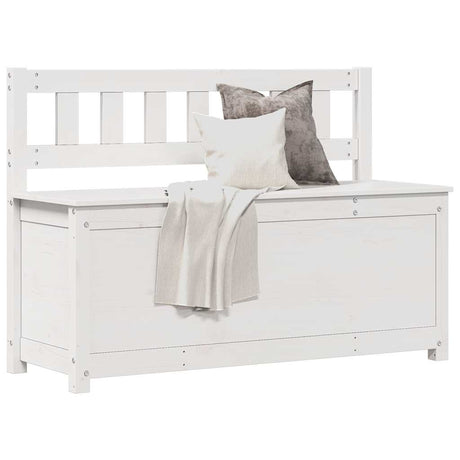 Vidaxl bankje 110x41x76,5 cm massief grenenhout wit