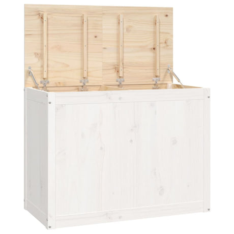Vidaxx Wäschekorb 88,5x44x66 cm massives Kiefernholz weiß