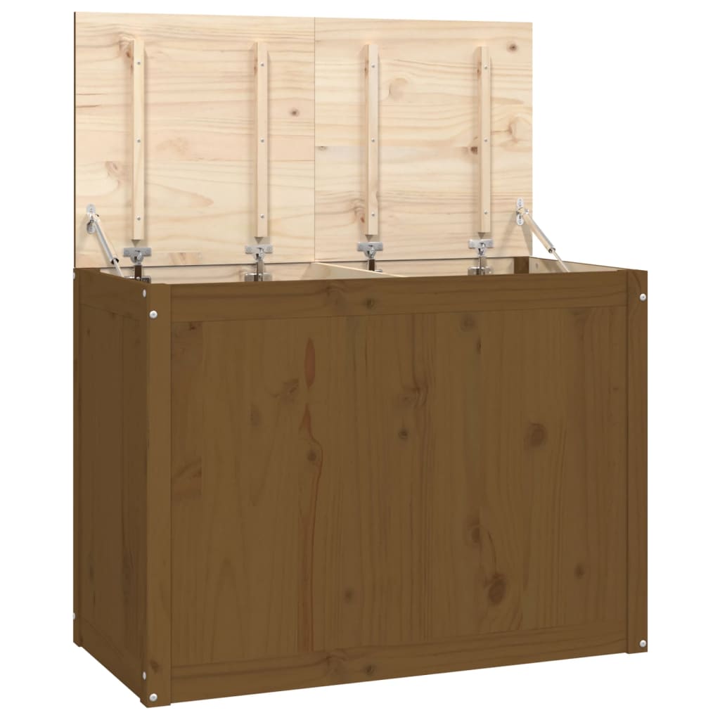 Vidaxx Wäschekorb 88,5x44x66 cm massives Kiefernholz honigbraun