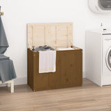 Vidaxx Wäschekorb 88,5x44x66 cm massives Kiefernholz honigbraun