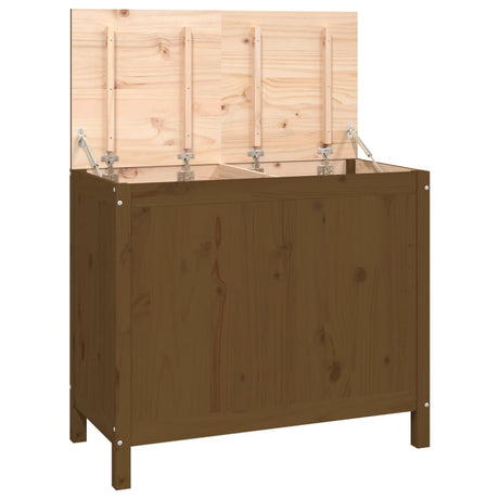 Vidaxx Wäschekorb 88,5x44x76 cm massives Kiefernholz honigbraun