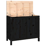 Vidaxx Wäschekorb 88,5x44x76 cm massives Kiefernholz schwarz