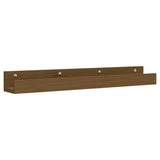 Vidaxl wandschappen 2 st 80x12x9 cm massief grenenhout honingbruin