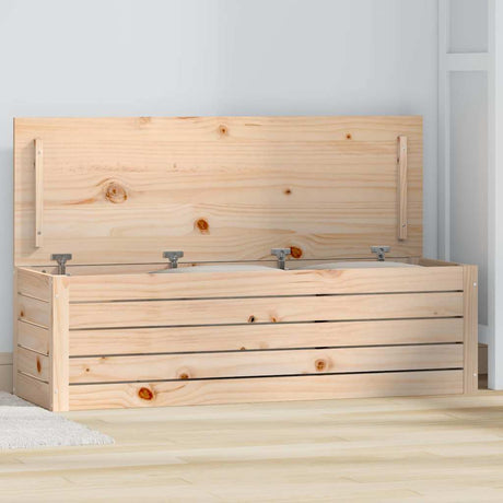 Vidaxl opbergbox 109x36,5x33 cm massief grenenhout