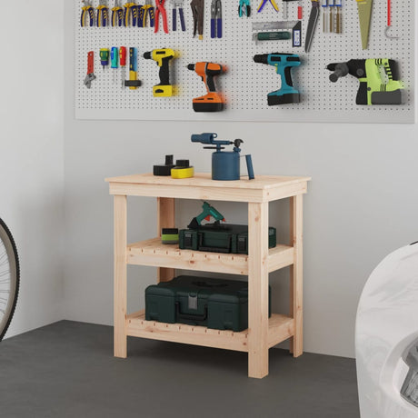 Vidaxx Werkbank 78,5x50x80 cm massives Kiefernholz