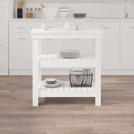 Vidaxx Werkbank 78,5x50x80 cm massives Kiefernholz weiß