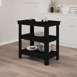 Vidaxx Werkbank 78,5x50x80 cm massives Kiefernholz schwarz
