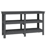 Vidaxx Werkbank 142,5x50x80 cm massives Kiefernholz grau