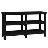 Vidaxx Werkbank 142,5x50x80 cm massives Kiefernholz schwarz
