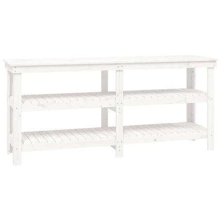 Vidaxx Werkbank 181x50x80 cm massives Kiefernholz weiß