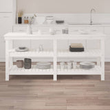 Vidaxx Werkbank 181x50x80 cm massives Kiefernholz weiß